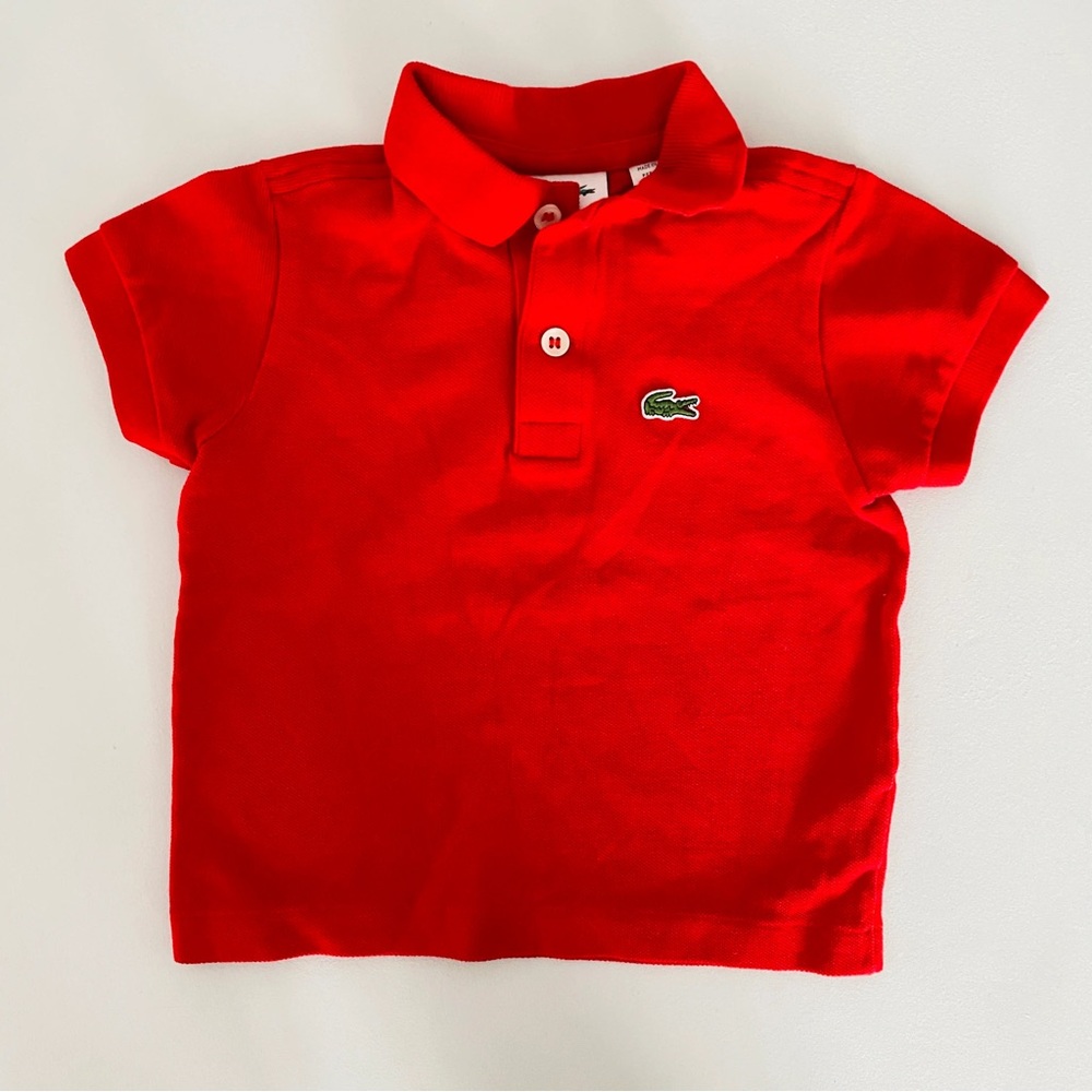 Lacoste Kids Red Polo Shirt